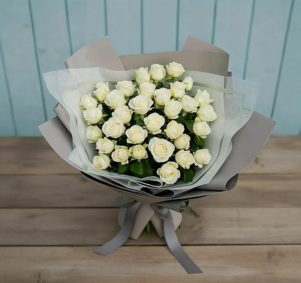 Букет Белоснежная нежность в Алмазном