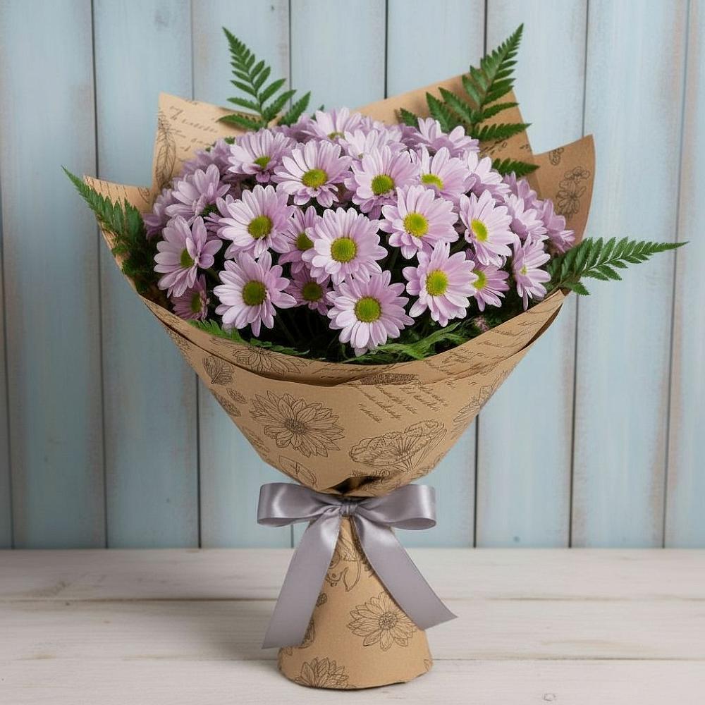 Букет цветов из: Хризантемы в Алмазном