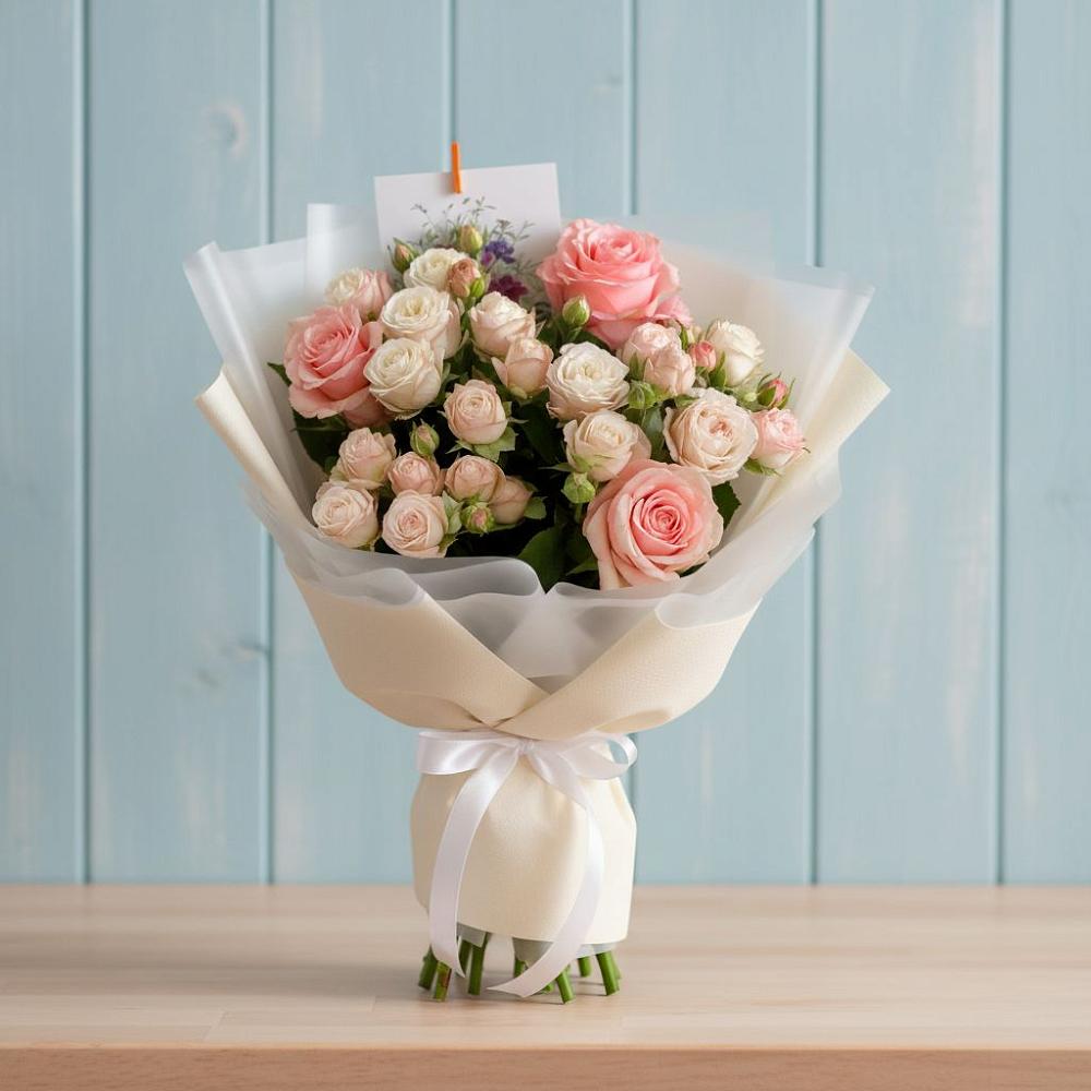 Букет цветов из: Розы в Алмазном