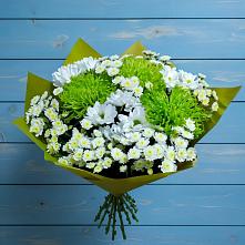 Букет скромность  в Алмазном Букет цветов из:  Хризантемы в Алмазном