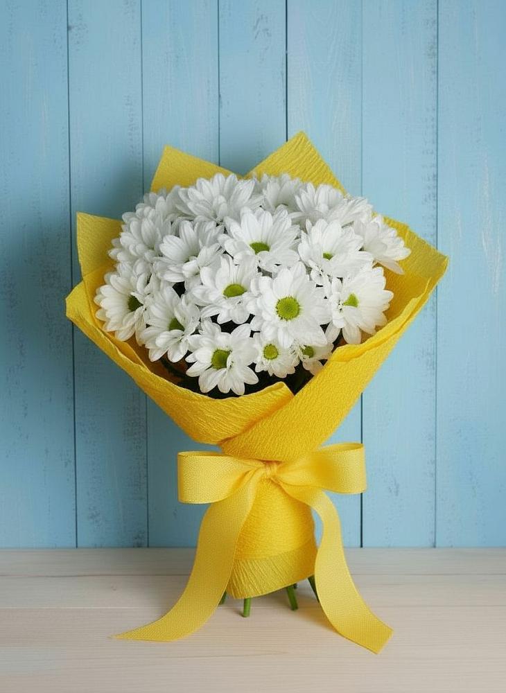 Букет цветов из: Хризантемы в Алмазном