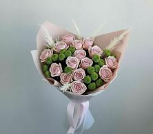 Букет цветов из:  Розы и Хризантемы в Алмазном