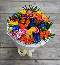 Букет цветов из:  Розы и Хризантемы #REPLACE_PRED# Алмазном