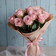 9 розовых роз в Алмазном Букет цветов из:  Розы в Алмазном