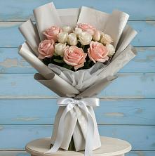 Букет цветов из:  Розы в Алмазном