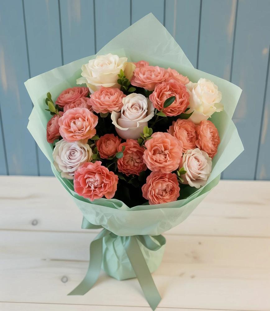 Букет цветов из: Розы в Алмазном