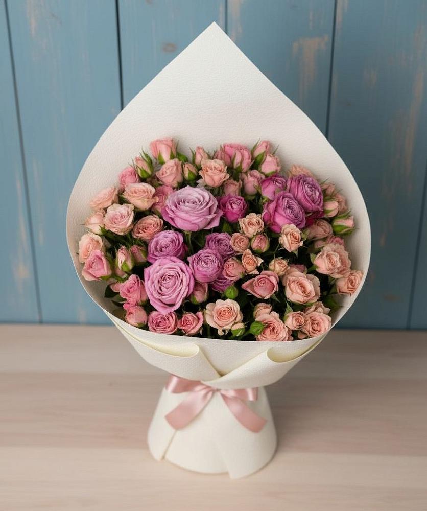 Букет цветов из: Розы в Алмазном